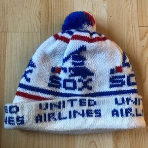 Vintage Red Sox knit pompom beanie hat